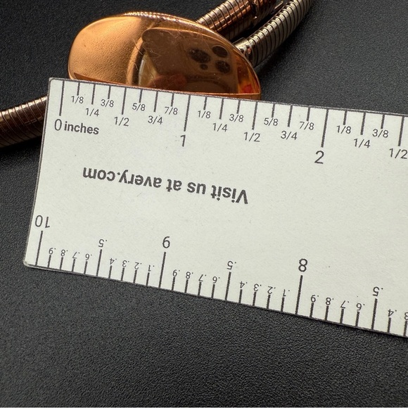 Vintage Gold-Tone Women's Snake Chain Belt with Copper Mod Circle Accent 24in - Picture 10 of 11